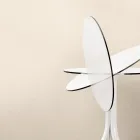 Masuta de cafea rotunda inclinabila exterioara cu 3 picioare din aluminiu 2 culori - Filomena Viadurini