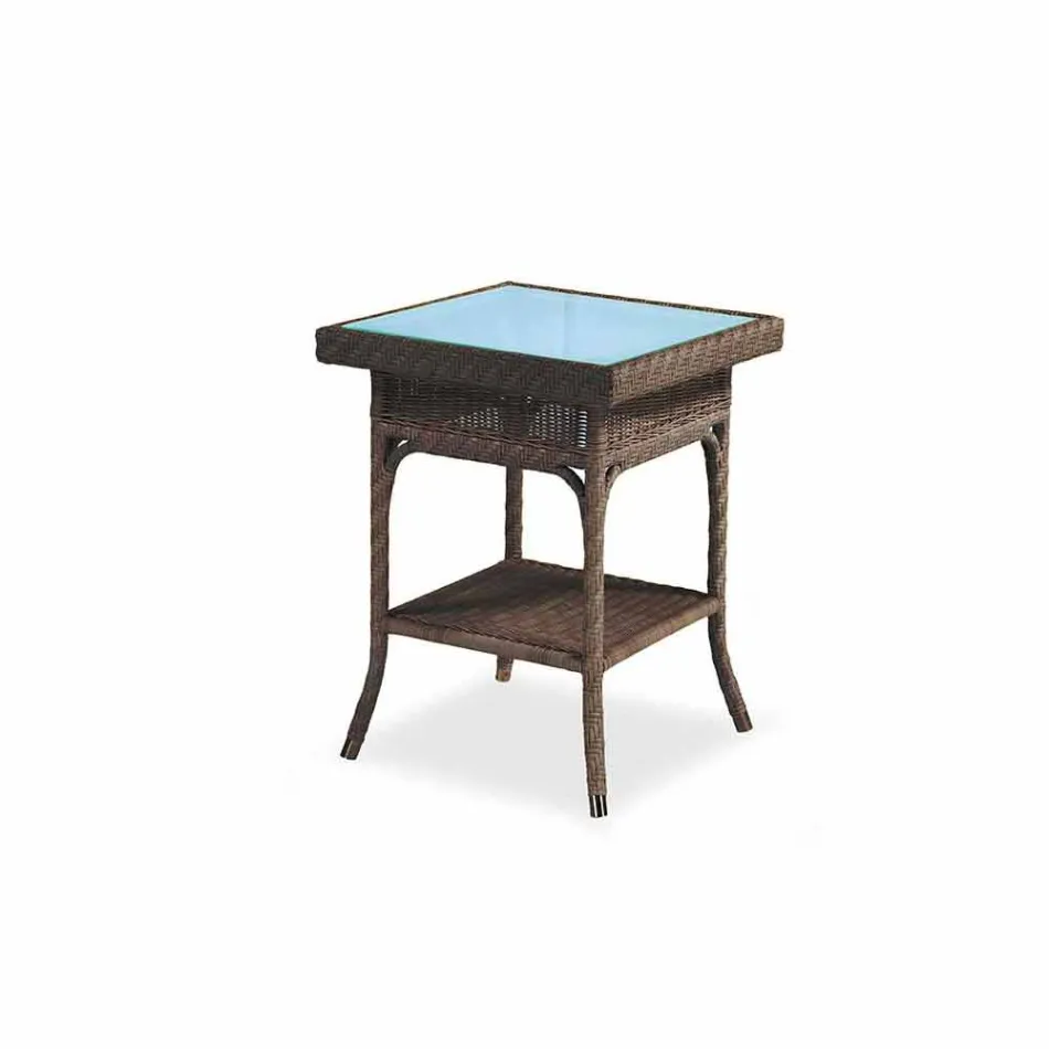 Cafea Garden 56x56 cm polietilenă țesute manual Ciad Viadurini