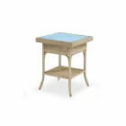 Cafea Garden 56x56 cm polietilenă țesute manual Ciad Viadurini