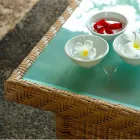 Cafea Garden 56x56 cm polietilenă țesute manual Ciad Viadurini