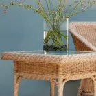 Cafea Garden 56x56 cm polietilenă țesute manual Ciad Viadurini