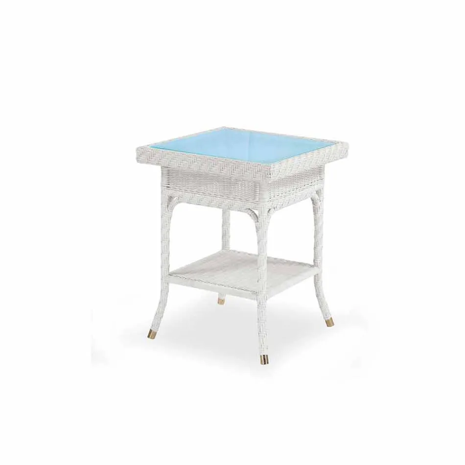 Cafea Garden 56x56 cm polietilenă țesute manual Ciad Viadurini