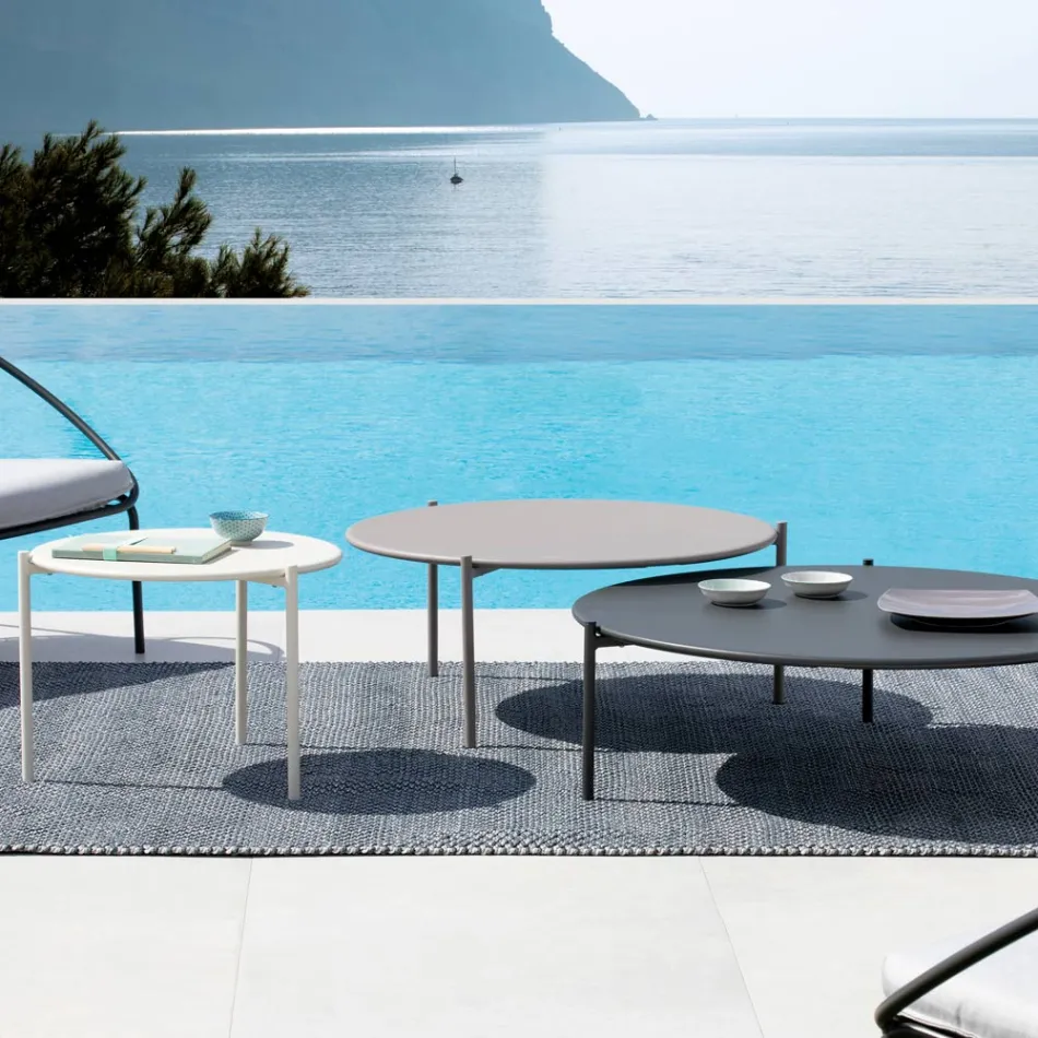 Masuta de cafea de gradina din otel de diverse dimensiuni Made in Italy - Sansa Viadurini