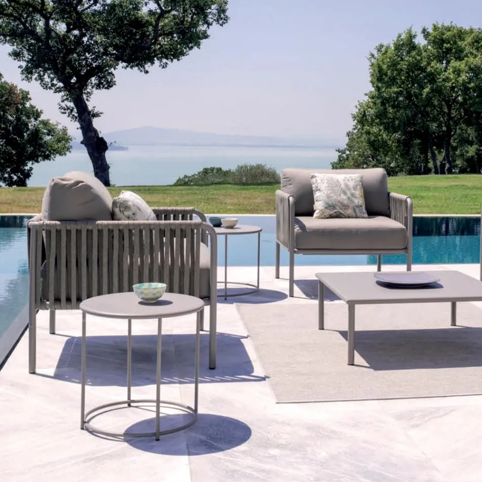 Masuta de cafea de gradina din otel galvanizat de diverse dimensiuni Made in Italy - Brienne Viadurini