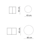 Masuta de cafea de gradina din otel galvanizat de diverse dimensiuni Made in Italy - Brienne Viadurini