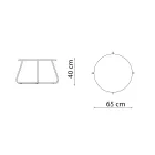 Masuta de cafea de gradina din otel galvanizat Made in Italy - Brienne Viadurini