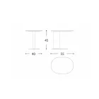 Masuta de cafea de gradina din aluminiu Made in Italy - Plinto by Varaschin Viadurini