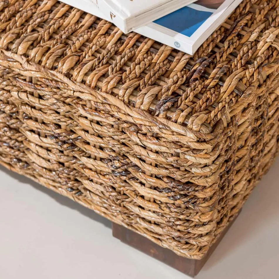 Masuta de cafea de gradina din fibra naturala de abaca - Lagertha Viadurini