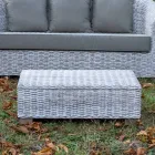 Masuta de cafea de gradina din fibra naturala de la Kubù - Isildur Viadurini