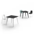 Masuta de cafea de gradina in HPL si polietilena Made in Italy - Rizia Viadurini