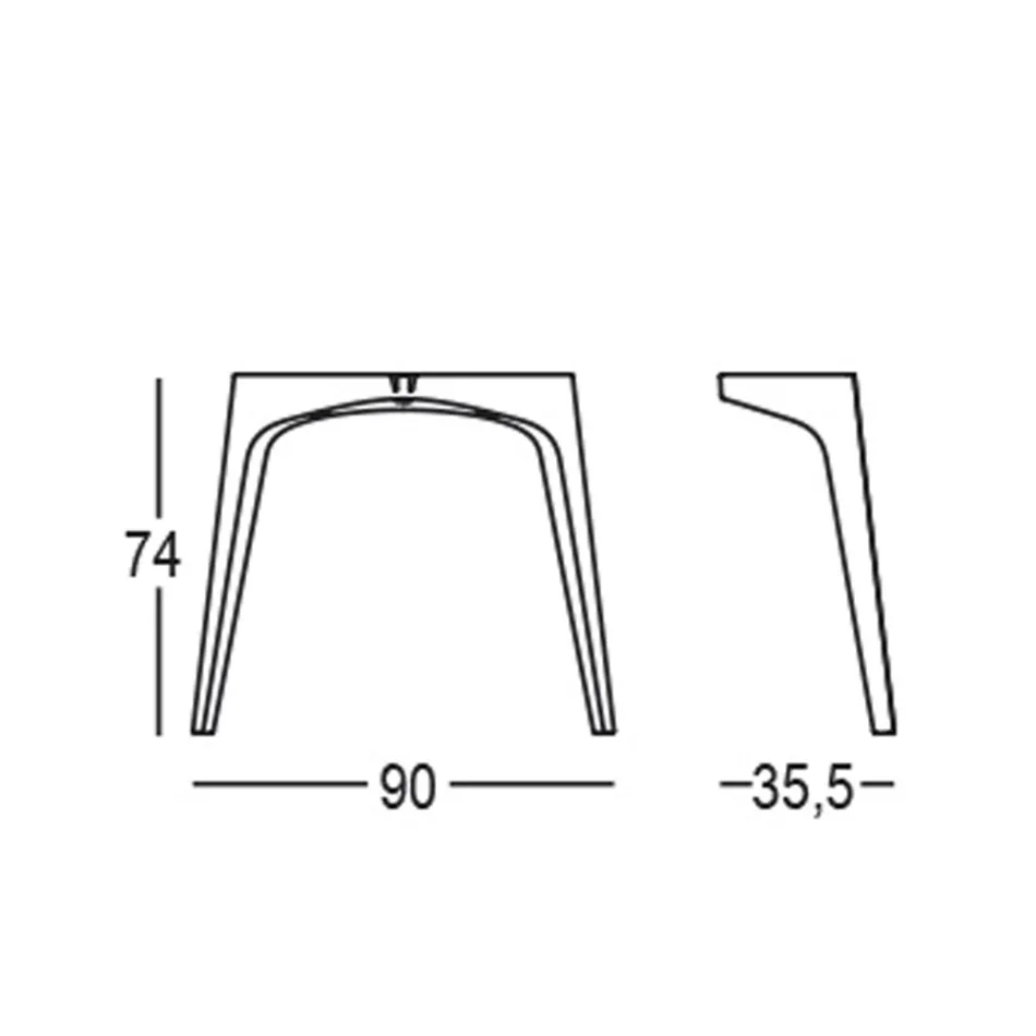 Masuta de cafea de gradina in HPL si polietilena Made in Italy - Rizia Viadurini