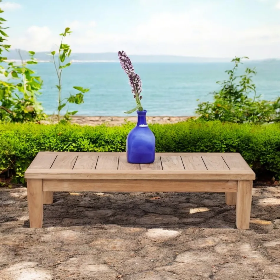 Masuta de cafea de gradina din lemn natural de tec - Artes Viadurini