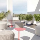 Masă de cafea de grădină din metal cu design modern în 3 dimensiuni - Cettina Viadurini