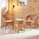 Masuta de cafea de gradina din rachita cu miere - Nathaniel Viadurini