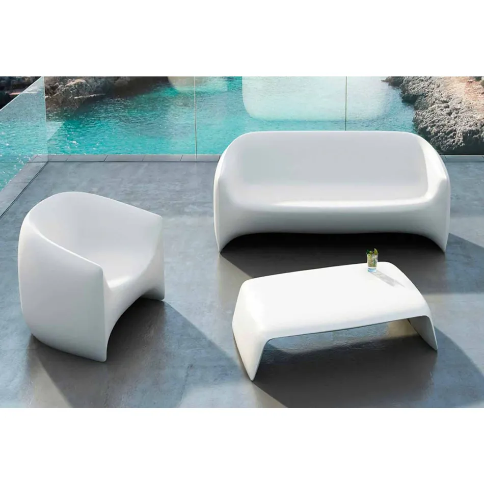 Blow by Vondom masă de grădină din polietilenă, design modern Viadurini