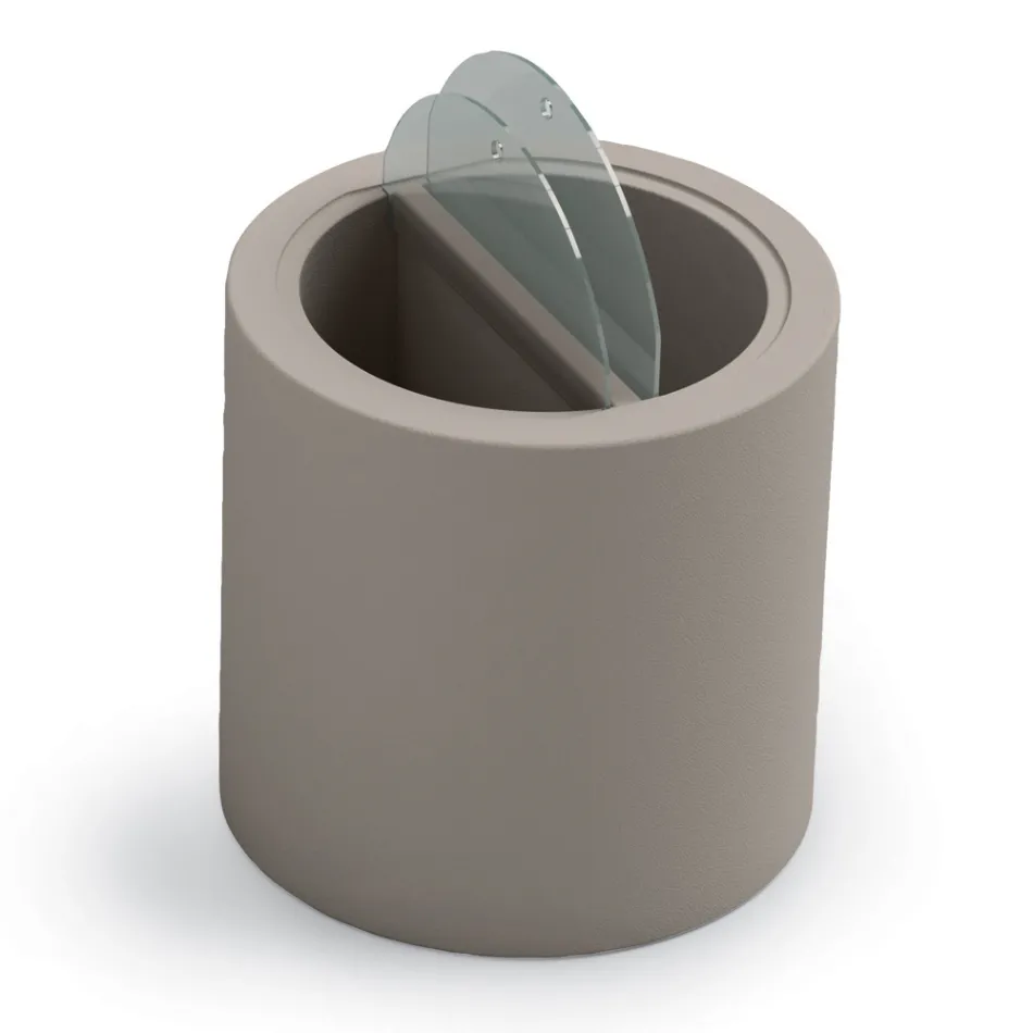 Masuta de cafea de gradina din polietilena cu container Made in Italy - Stracco Viadurini