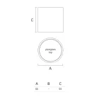 Masuta de cafea Bright Garden din polietilena alba Made in Italy - Derti Viadurini