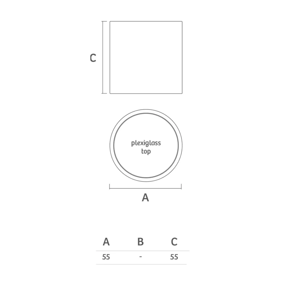 Masuta de cafea Bright Garden din polietilena alba Made in Italy - Derti Viadurini