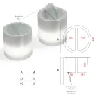 Masuta de cafea Bright Garden din polietilena alba Made in Italy - Trek Viadurini