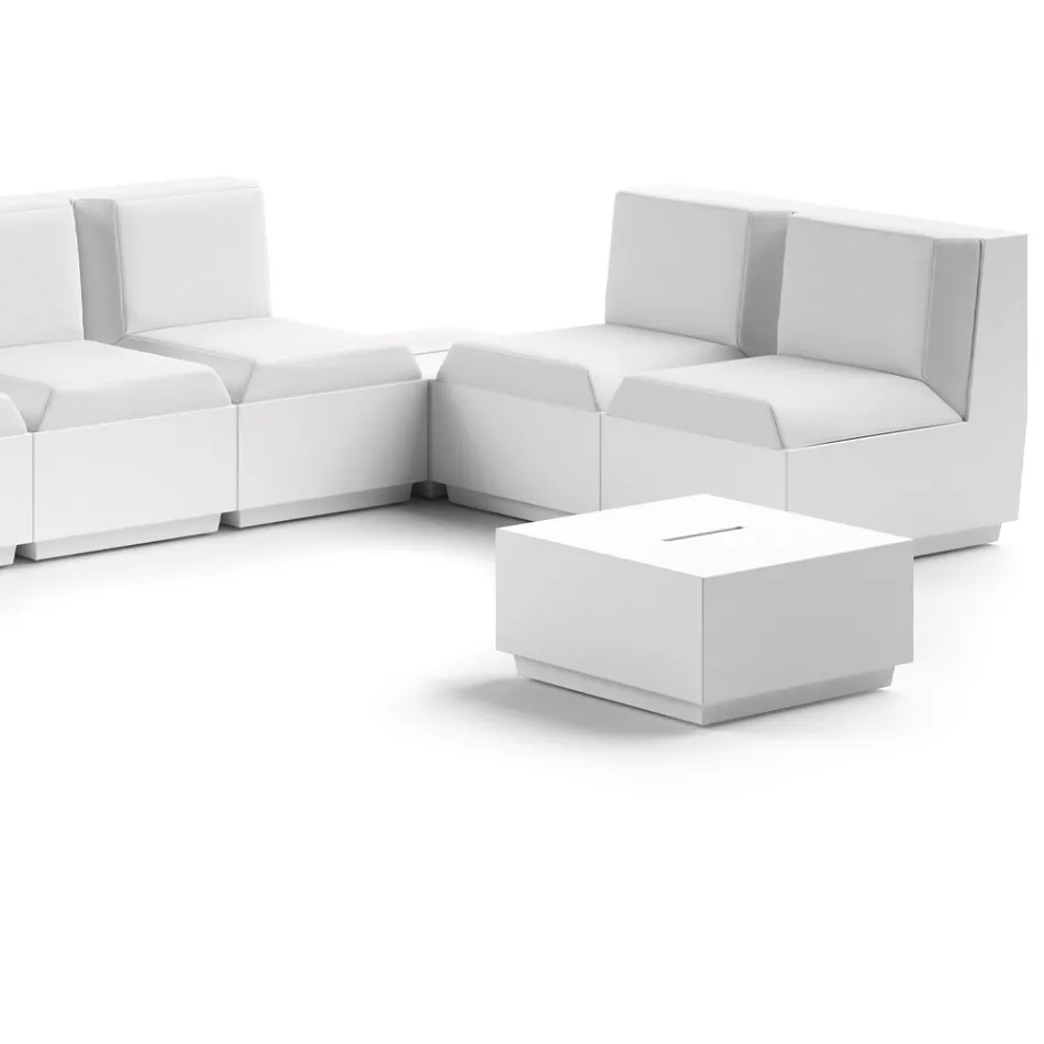 Masă de cafea de grădină pătrată din polietilenă Made in Italy - Macao Viadurini