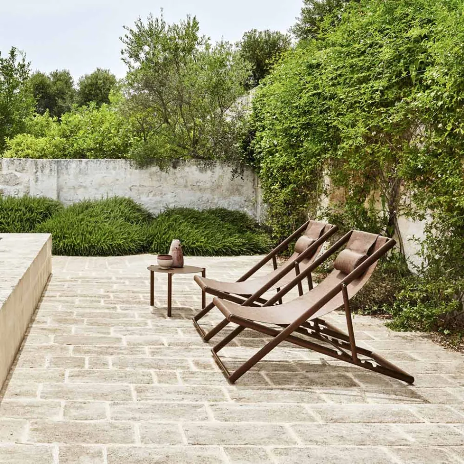 Masuta de cafea rotunda de gradina din aluminiu vopsit - Bahia de Varaschin Viadurini