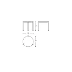 Masuta de cafea rotunda de gradina din aluminiu vopsit - Bahia de Varaschin Viadurini