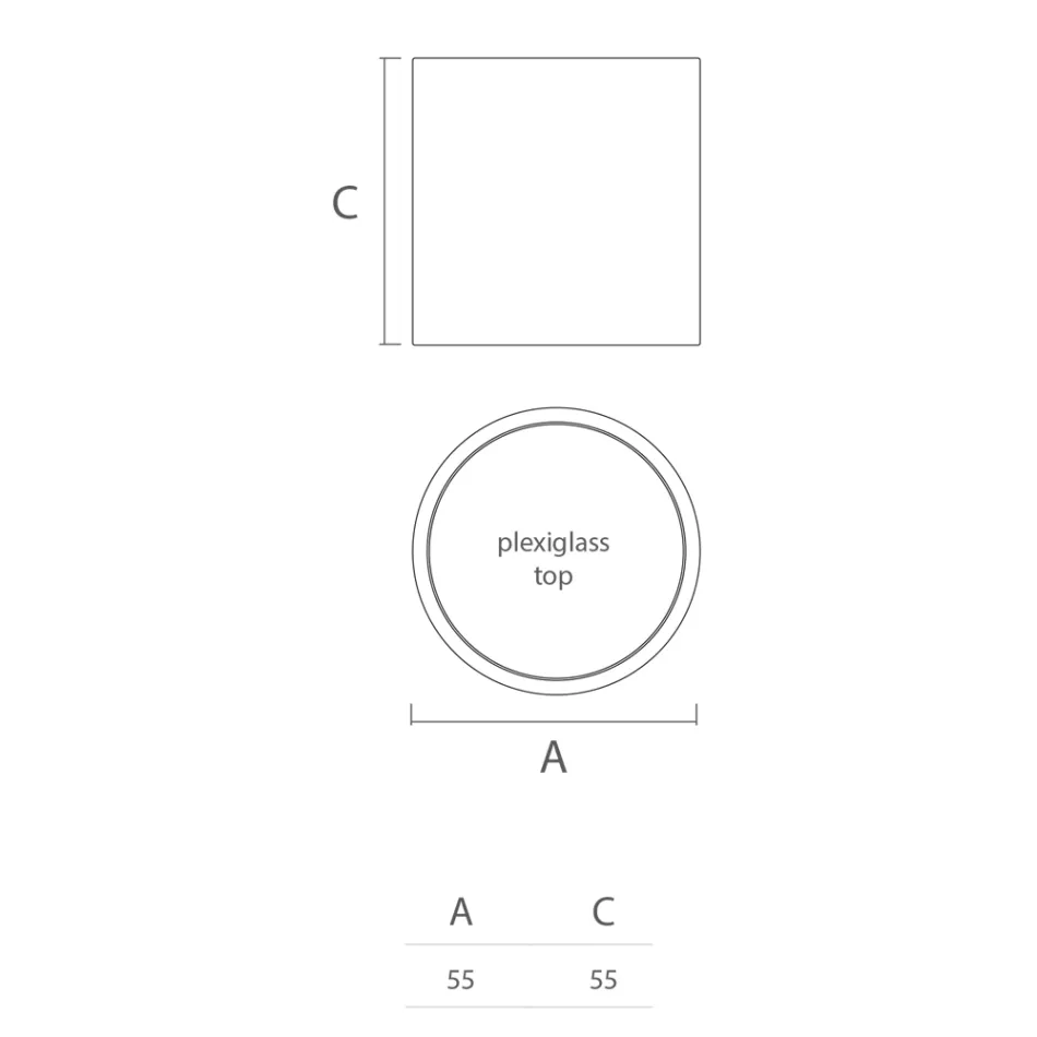 Masuta de cafea rotunda de gradina din polietilena colorata Made in Italy - Noemi Viadurini