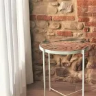 Măsuță de cafea interioară sau exterioară cu structură metalică Made in Italy - Carim Viadurini