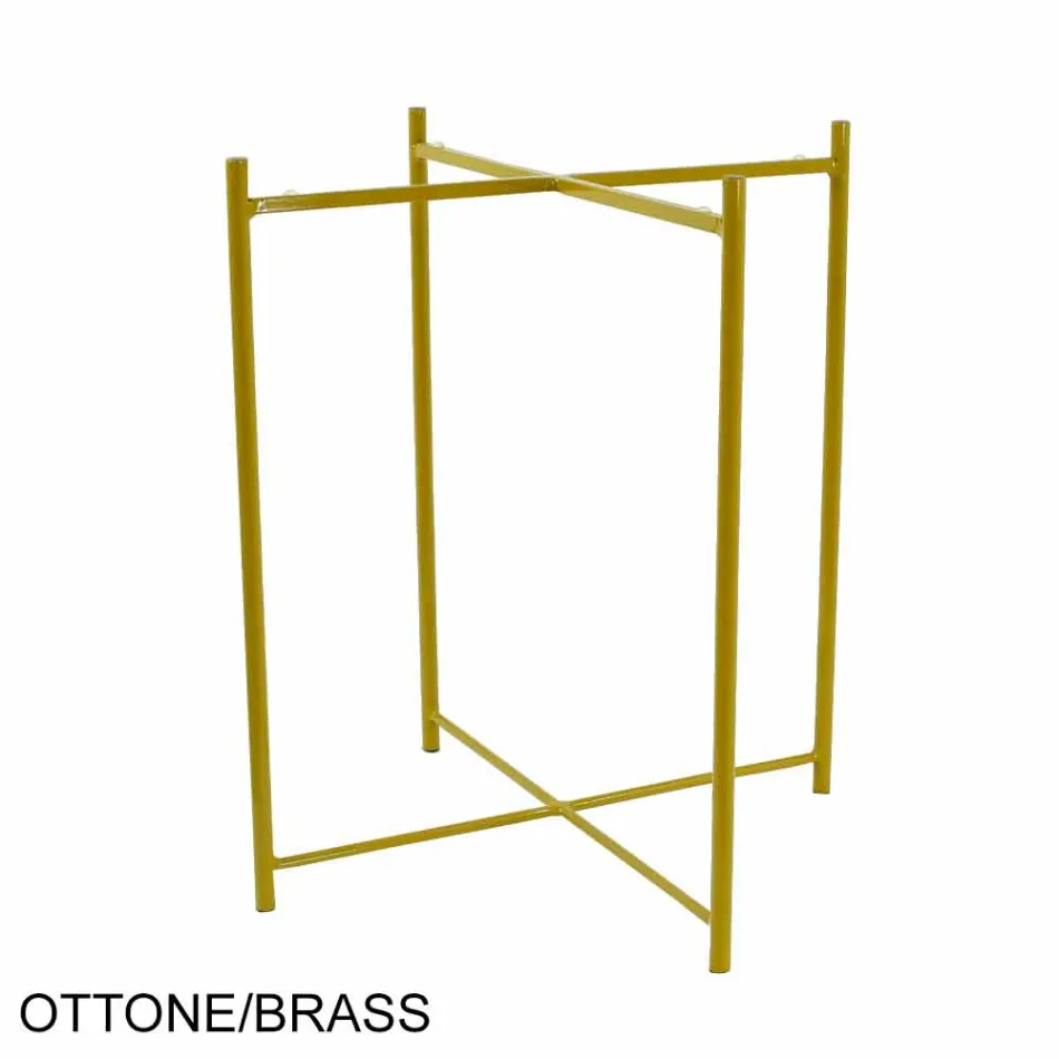 Măsuță de cafea interioară sau exterioară cu structură metalică Made in Italy - Carim Viadurini