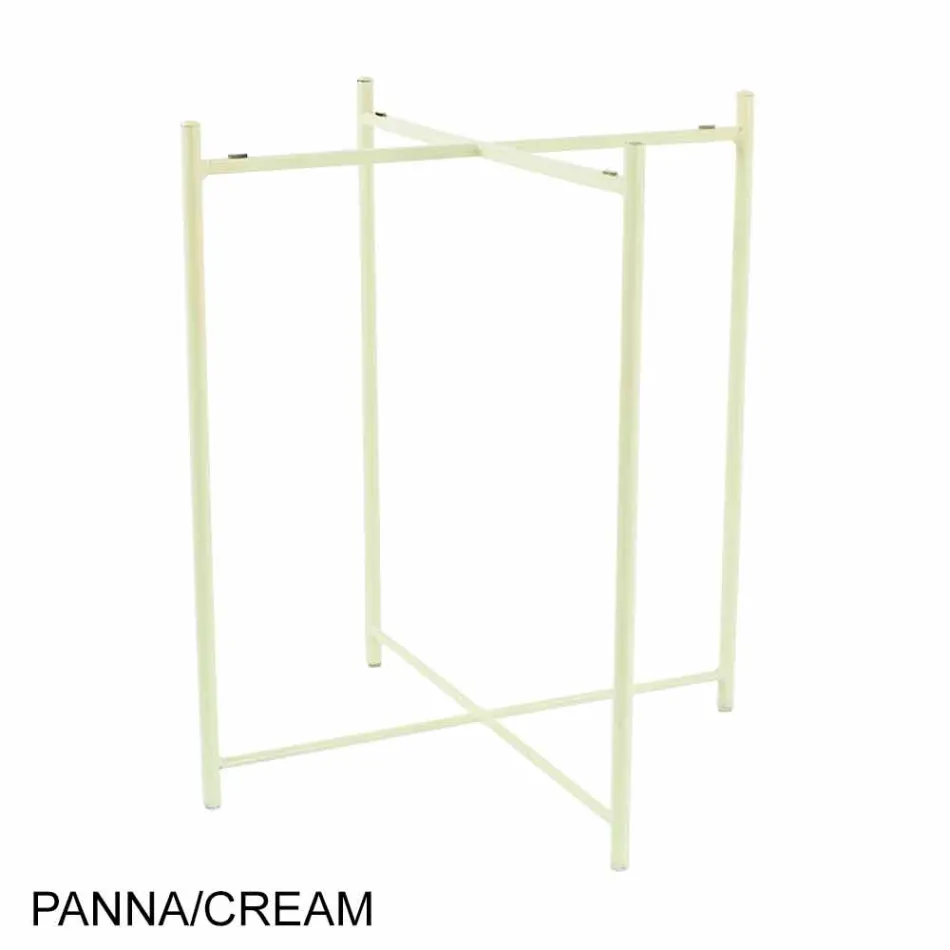 Măsuță de cafea interioară sau exterioară cu structură metalică Made in Italy - Carim Viadurini