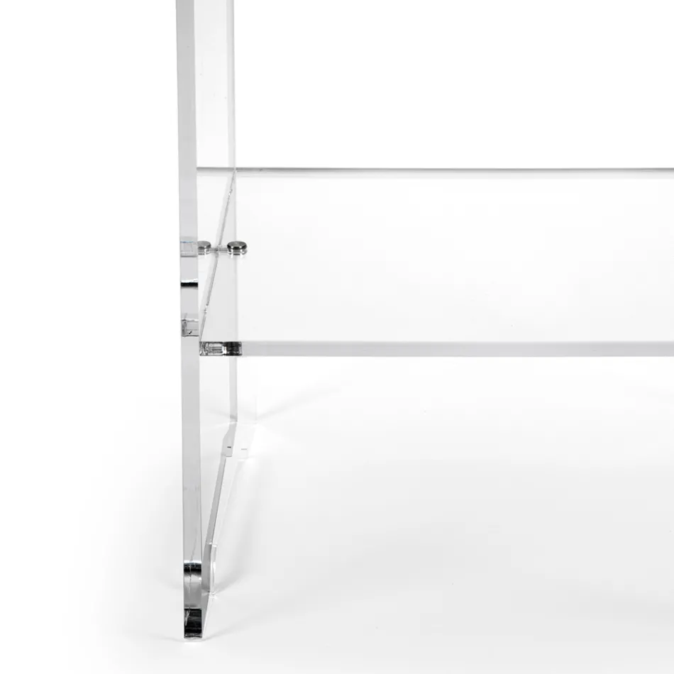 Masuta de cafea cu 1 raft din plexiglas transparent Made in Italy - Mulan Viadurini