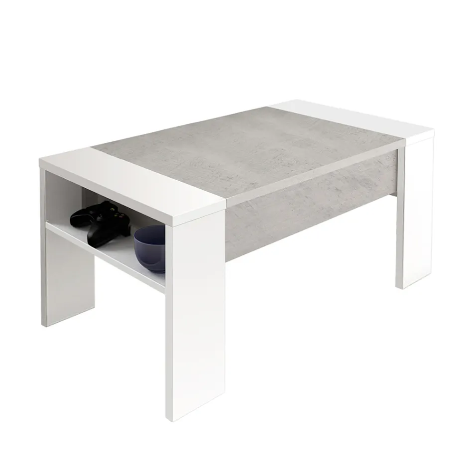 Masuta de cafea cu recipient din lemn ecologic - Cripto Viadurini