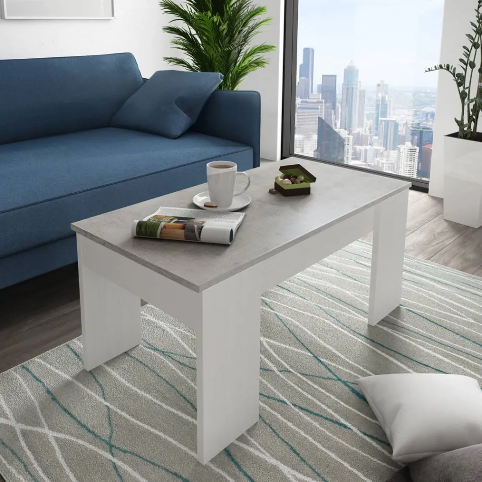 Masuta de cafea cu container din lemn - Scandio Viadurini