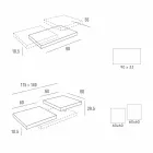 Masuta de cafea cu blaturi rotative in HPL Made in Italy, Precious - Paris Viadurini