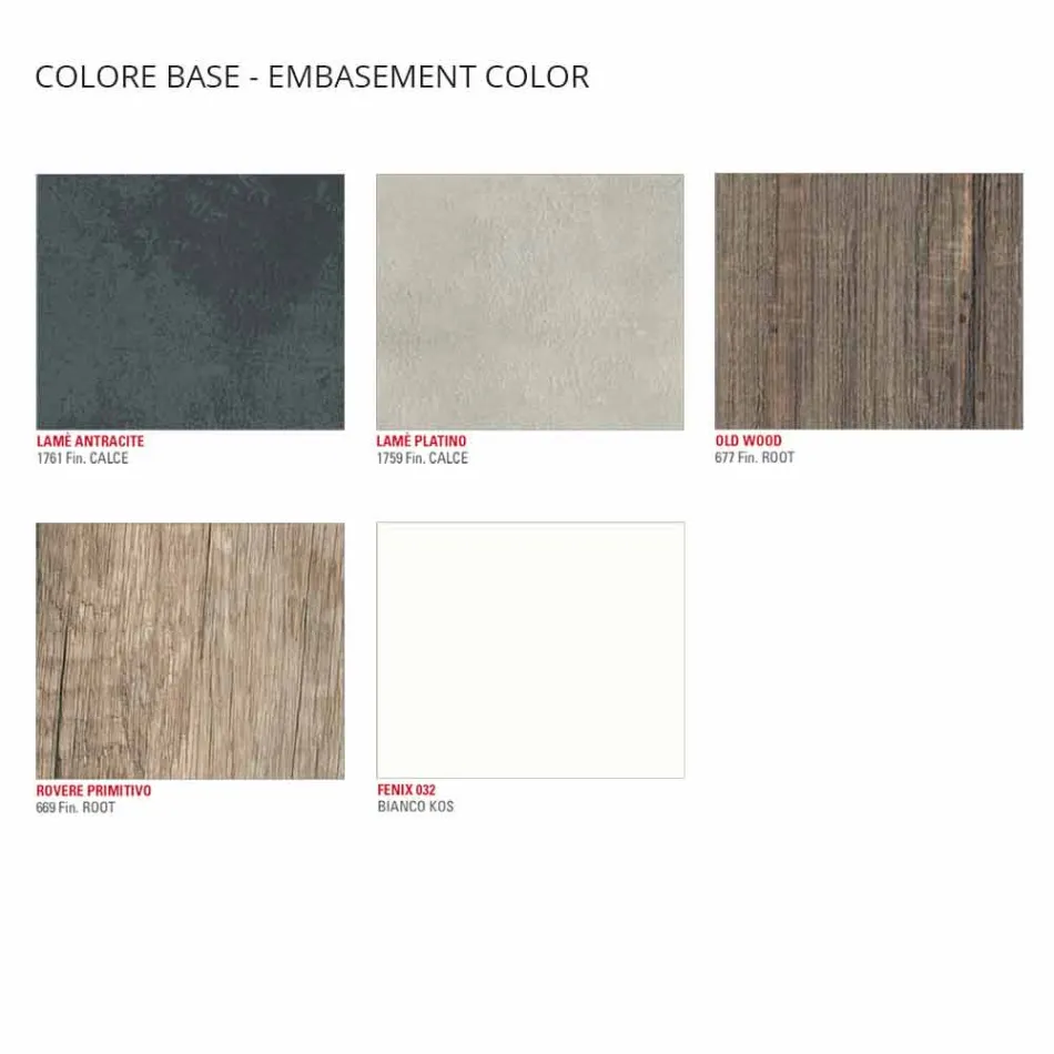 Masuta de cafea cu blaturi rotative in HPL Made in Italy, Precious - Paris Viadurini