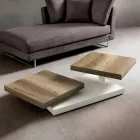 Masuta de cafea cu blaturi rotative in HPL Made in Italy, Precious - Paris Viadurini