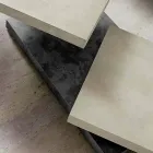 Masuta de cafea cu blaturi rotative in HPL Made in Italy, Precious - Paris Viadurini