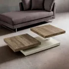 Masuta de cafea cu blaturi rotative in HPL Made in Italy, Precious - Paris Viadurini