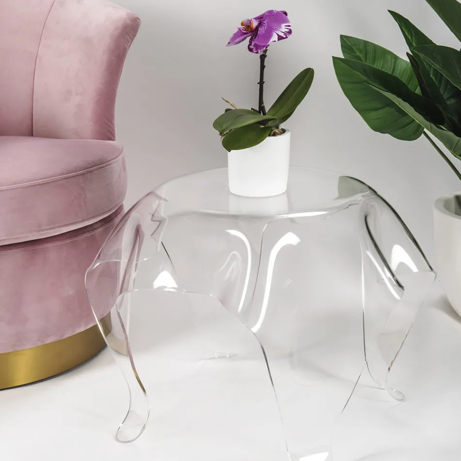 Masuta de cafea cu blat si baza din plexiglas Made in Italy - Brento Viadurini