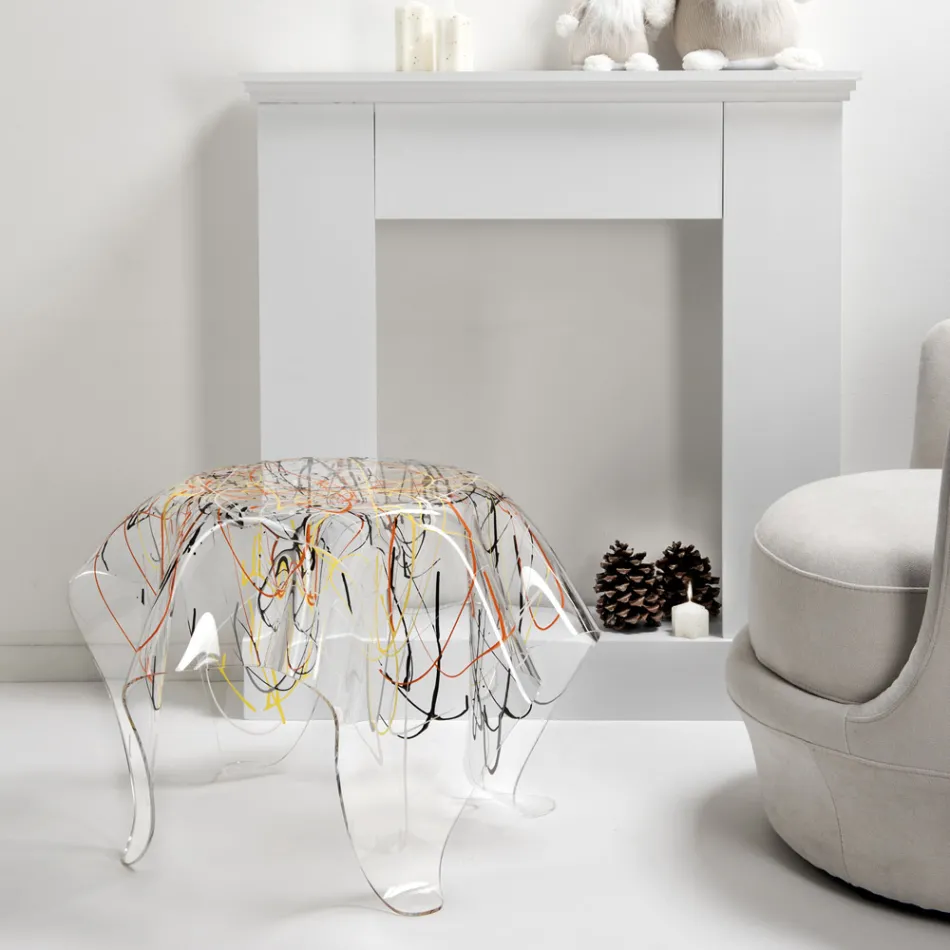 Masuta de cafea cu blat si baza din plexiglas Made in Italy - Brento Viadurini