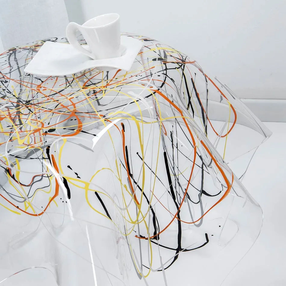 Masuta de cafea cu blat si baza din plexiglas Made in Italy - Brento Viadurini