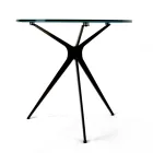 Masuta de cafea cu blat rotund din gresie portelanata Made in Italy - Siste Viadurini