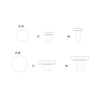 Masuta de cafea cu blat din sticla si baza metalica Made in Italy - Batulla Viadurini