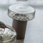 Masuta de cafea cu blat din sticla si baza metalica Made in Italy - Batulla Viadurini