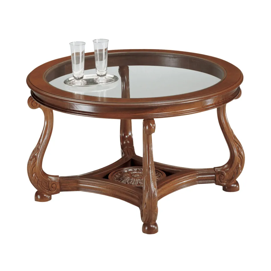 Masuta de cafea cu blat din sticla Made in Italy - Sedna Viadurini