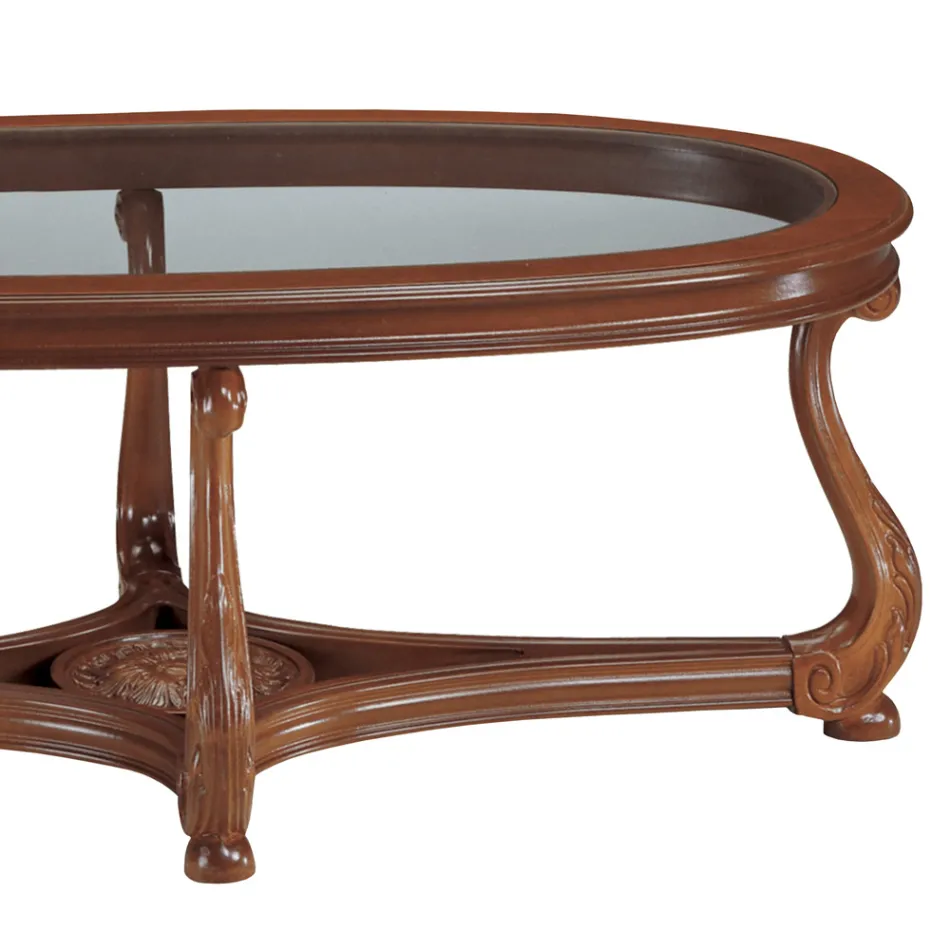 Masuta de cafea cu blat din sticla Made in Italy - Sedna Viadurini