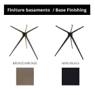 Masuta de cafea cu blat rotund din sticla si 3 picioare Made in Italy - Siste Viadurini