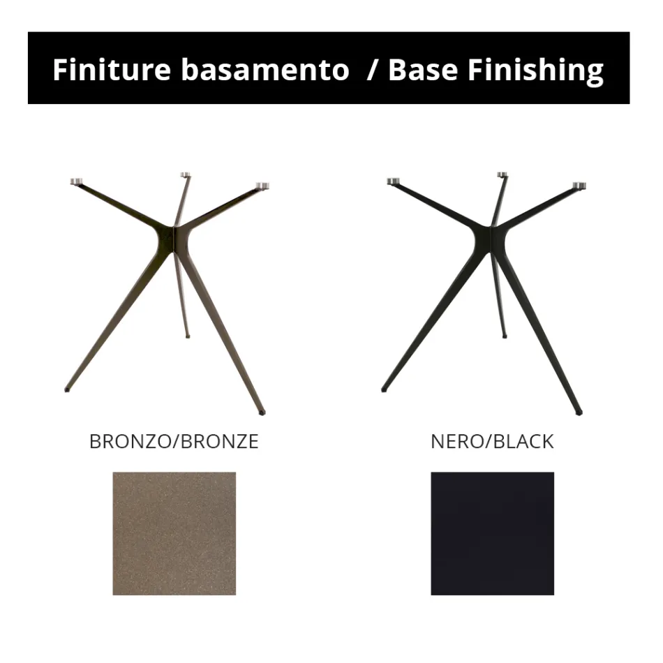 Masuta de cafea cu blat rotund din sticla si 3 picioare Made in Italy - Siste Viadurini