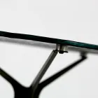 Masuta de cafea cu blat rotund din sticla si 3 picioare Made in Italy - Siste Viadurini