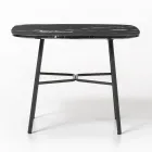 Masuta de cafea cu blat patrat din marmura Made in Italy - Makino Viadurini